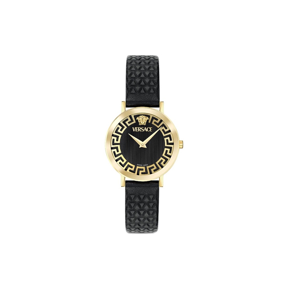 SOLD‼️Versace Black and Gold Women's Watch
